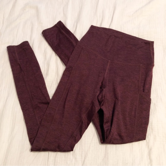 Aerie Burgundy Leggings - Picture 2 of 7